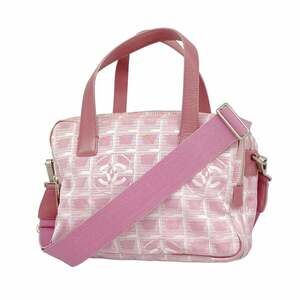 Chanel New Travel Nylon Handbag, Pink, 2-way Bag for Women